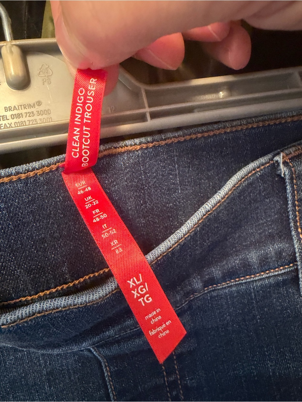 SPANX Dark Blue High-Rise Flare Jeans - Picture 8 of 13